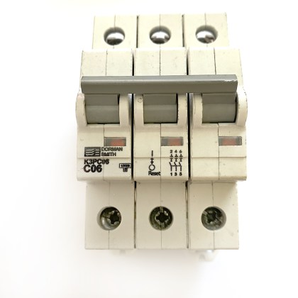Dorman Smith K3PC06 C06 C6 6A 6 Amp 3 Pole Phase MCB Circuit Breaker Type C